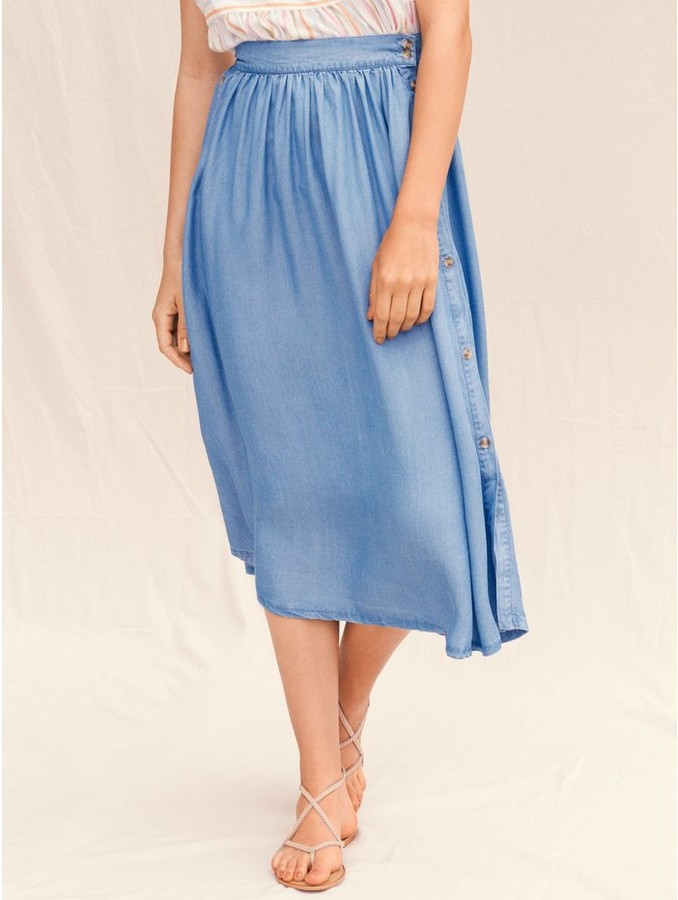 m and co denim skirts