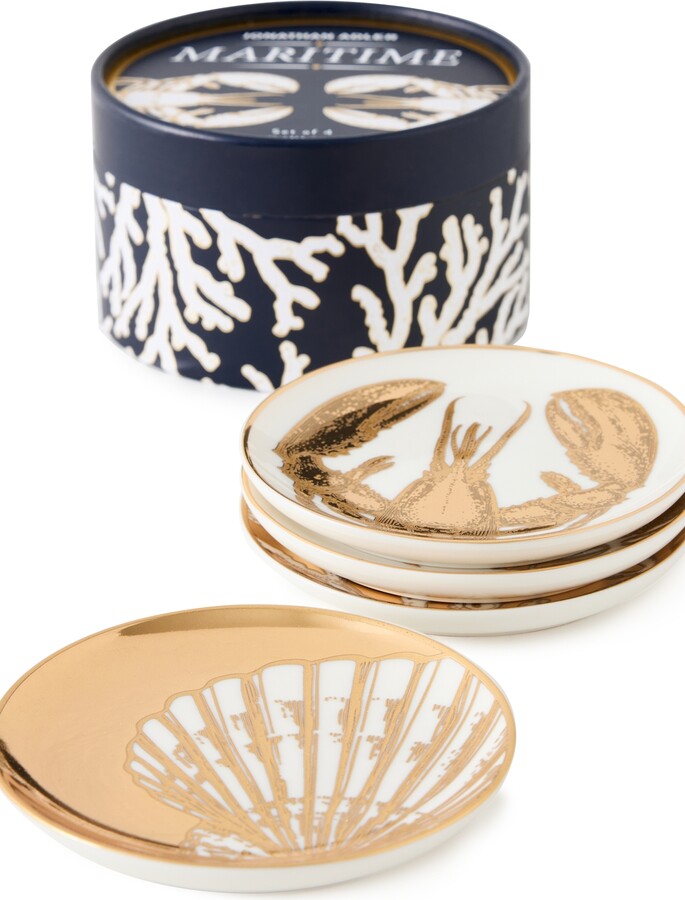 Jonathan Adler Maritime Cocktail Coasters Set of 4