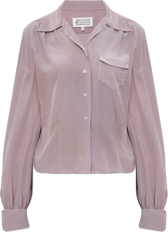 Maison Margiela Long-Sleeved Satin Shirt