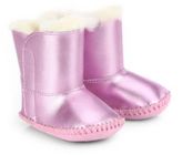 Thumbnail for your product : UGG Baby's Cassie Shearling-Lined Metallic Leather Booties