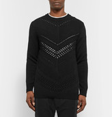 Thumbnail for your product : Balmain Open-Knit Cotton Sweater