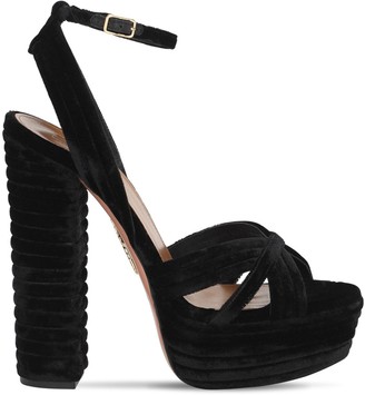 Black Velvet Sandals | Shop the world’s largest collection of fashion ...