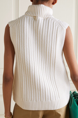 VVB Cable-knit Turtleneck Sweater - Ivory