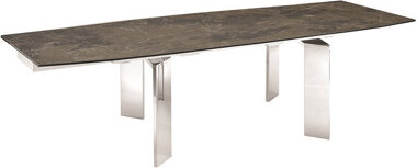 Casabianca Furniture Astor Extendable Genuine Marble Dining Table