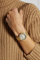 Thumbnail for your product : Michael Kors Kerry crystal-embellished gold-tone watch