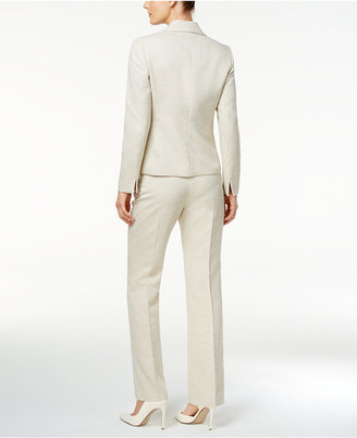 Le Suit 3-Pc. Crosshatched Pantsuit