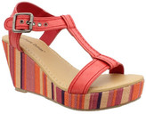 Thumbnail for your product : Pierre Dumas Crystal Wedge Sandal