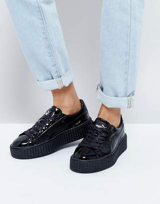 Puma X Fenty Creepers In Crackled Leather
