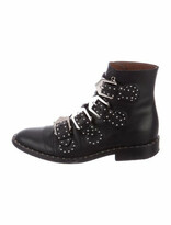 Thumbnail for your product : Givenchy Leather Studded Accents Combat Boots Black