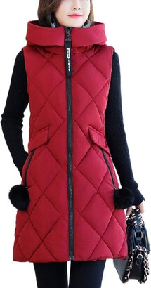 red winter vest