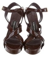 Thumbnail for your product : Tom Ford Patent Leather Platform Wedges
