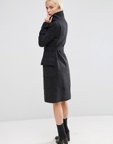 Thumbnail for your product : ASOS Coat in Wool Blend With Funnel Neck and Tie Waist