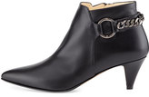 Thumbnail for your product : Aquatalia by Marvin K Aquatalia Selina Leather Chain-Strap Bootie, Black
