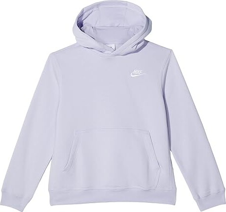 Nike Kids NSW Pullover Club Fleece Hoodie (Big Kids) (Oxygen Purple/White)  Kid's Sweatshirt - ShopStyle