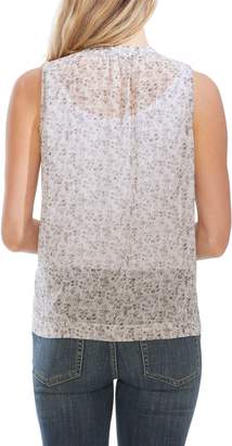 Vince Camuto Shadow Etching Pintuck Blouse