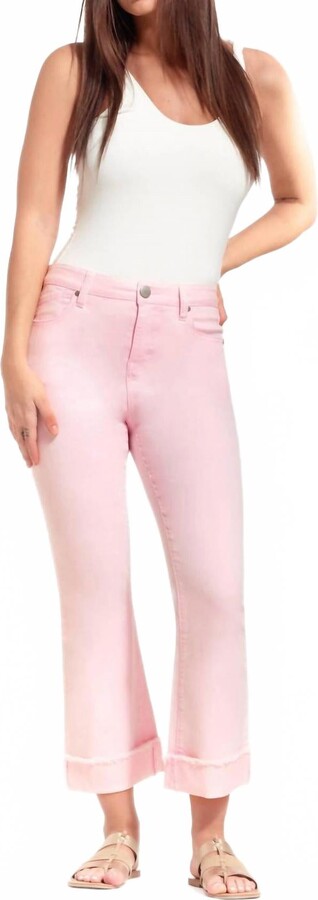 1822 Denim Demi Luxe Cuffed Bootcut Jeans In Pink