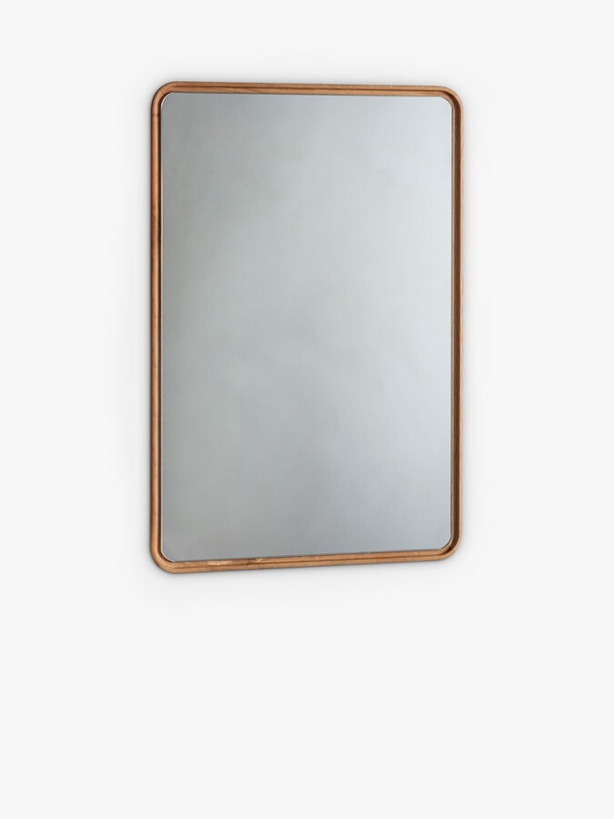 Unbranded Kingham Oak Wood Rectangular Wall Mirror, 90 x 60cm, Natural