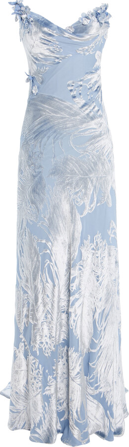 Draped Devoré Velvet Gown