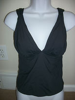 Thumbnail for your product : Lands' End Lands’ End Size 2 D-Cup Dark Slate Solid Valletta Shirred Tankini Top NEW