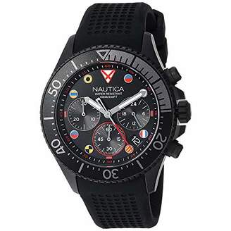Nautica Nautica Men's Westport Collection Stainless Steel Japanese-Quartz Watch with Silicone Strap