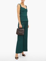 Thumbnail for your product : Emilia Wickstead Judy Sweetheart-neckline Cloque Top - Dark Green