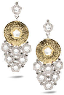 Coomi Opera Trickling Crystal & Diamond Earrings