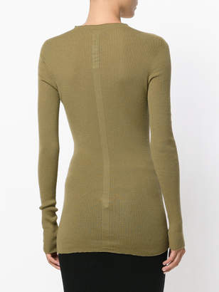 Rick Owens ribbed round neck sweater