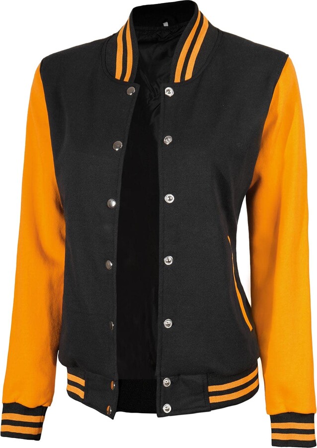 DECRUM Womens Varsity Jackets High School Baseball Letterman Bomber