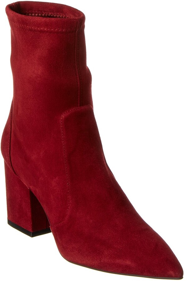 stuart weitzman red booties