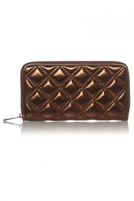 Marc Jacobs Quilted Metallic Leather Long Wallet