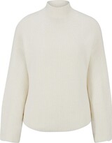 Thumbnail for your product : HUGO BOSS Relaxed-fit sweater with mock neckline and curved hem