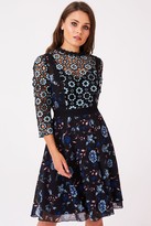 Thumbnail for your product : Little Mistress Minnie Floral Crochet Prom Dress
