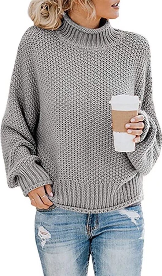 loose grey sweater