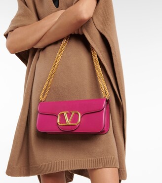 Loco Leather Shoulder Bag in Beige - Valentino Garavani