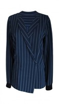 Thumbnail for your product : Tibi Striped Silk Wrap Blouse