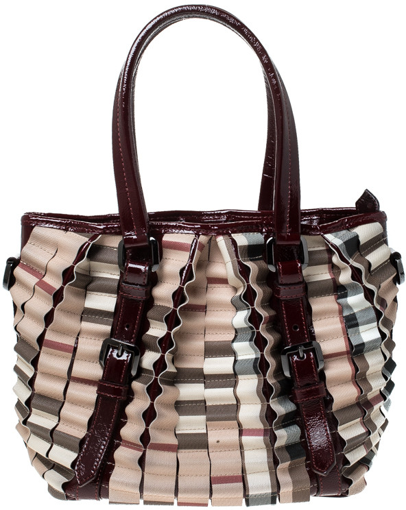 burberry burgundy tote