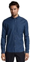 Thumbnail for your product : Vince coastal blue diamond cotton button down shirt