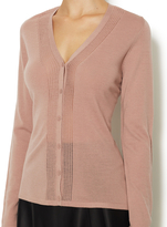 Thumbnail for your product : Elie Tahari Mitsy Wool Pointelle Cardigan