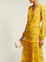 Thumbnail for your product : Saloni Devon Sequinned Silk Georgette Dress - Womens - Yellow