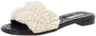 chanel beaded slides