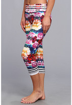 Thumbnail for your product : Pink Lotus Stripe Floral Performance Capri