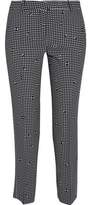 Thumbnail for your product : Carven Cropped Gingham Crepe Slim-Leg Pants