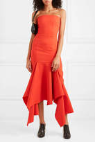 Thumbnail for your product : SOLACE London Veronique Strapless Asymmetric Crepe Midi Dress