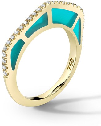 Andy Lif 18kt gold diamond Cobra ring