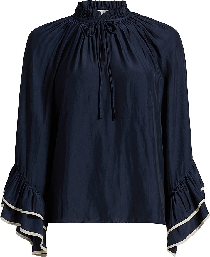 新品◯NEAU◯volume sleeve blouse (dark navy) VOLUME SLEEVE BLOUSE (dark navy) – NEAU__online