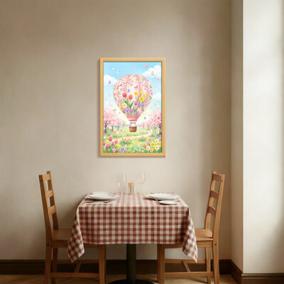 Astoria Grand Landscape & Nature Hot Air Balloon Cherry Blossom Garden Spring Flowers Butterflies Birds