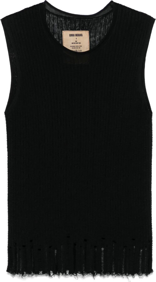 UMA WANG Ribbed-Knit Top
