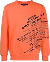 diesel sweatshirt orange