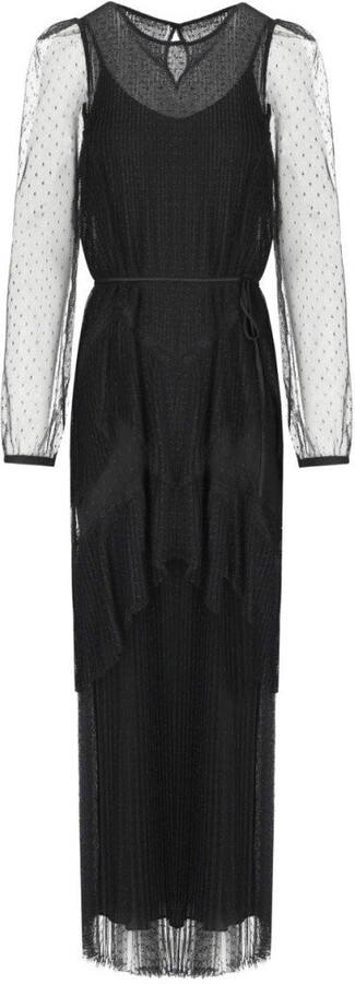 Black Long Pleated Dress