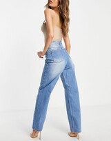 Thumbnail for your product : I SAW IT FIRST slouch fit jeans in mid blue wash